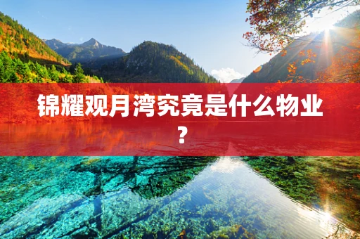 锦耀观月湾究竟是什么物业？