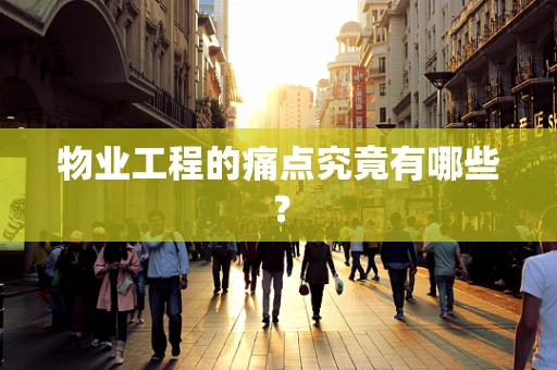 物业工程的痛点究竟有哪些？