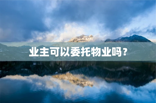 业主可以委托物业吗？