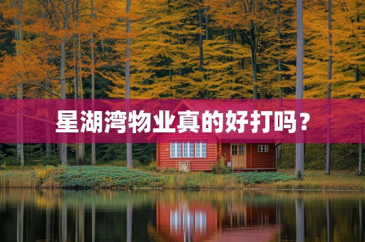 星湖湾物业真的好打吗？