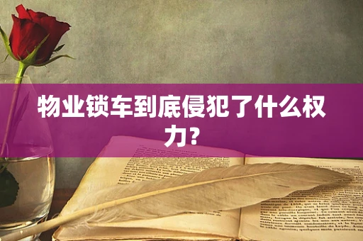 物业锁车到底侵犯了什么权力？