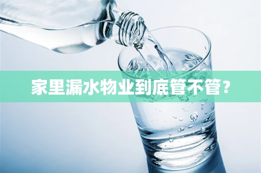 家里漏水物业到底管不管？