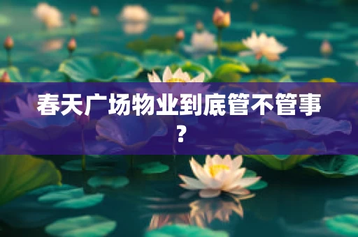 春天广场物业到底管不管事？