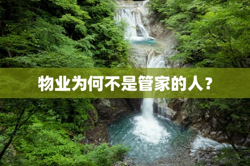 物业为何不是管家的人？