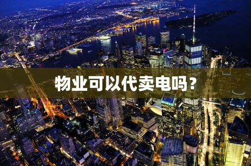 物业可以代卖电吗？