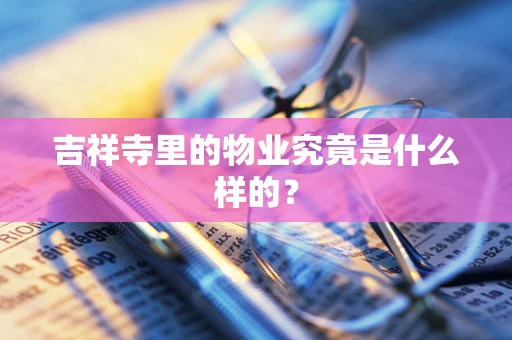 吉祥寺里的物业究竟是什么样的？