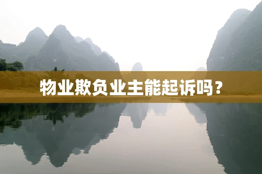 物业欺负业主能起诉吗？