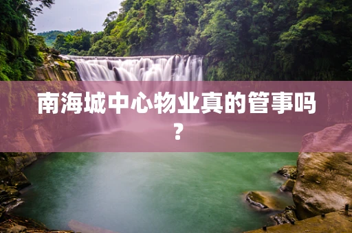南海城中心物业真的管事吗？
