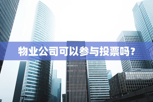 物业公司可以参与投票吗？