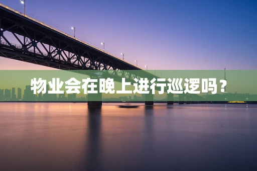物业会在晚上进行巡逻吗？