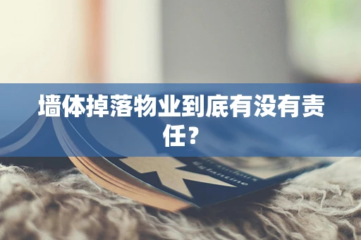 墙体掉落物业到底有没有责任？