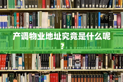 产调物业地址究竟是什么呢？