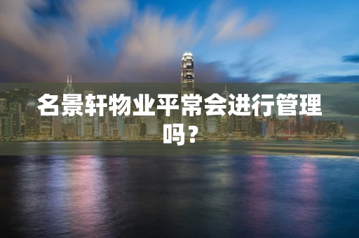 名景轩物业平常会进行管理吗？