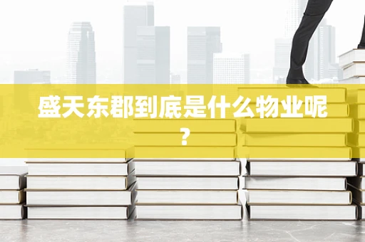 盛天东郡到底是什么物业呢？