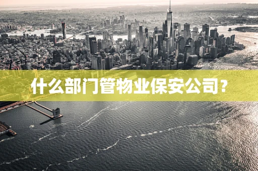 什么部门管物业保安公司？