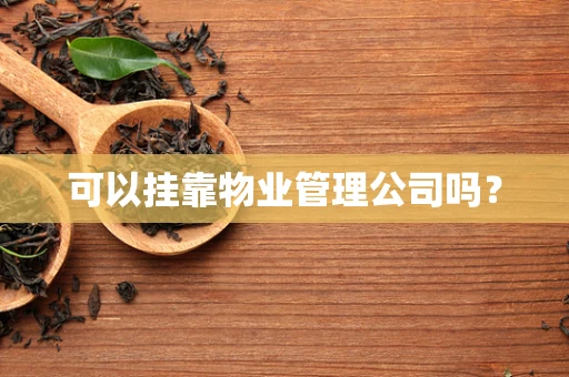 可以挂靠物业管理公司吗？