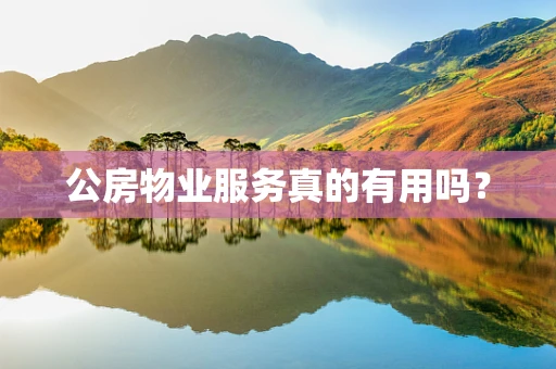 公房物业服务真的有用吗？
