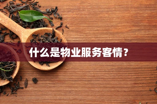 什么是物业服务客情？
