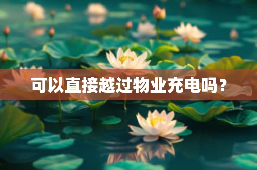 可以直接越过物业充电吗？